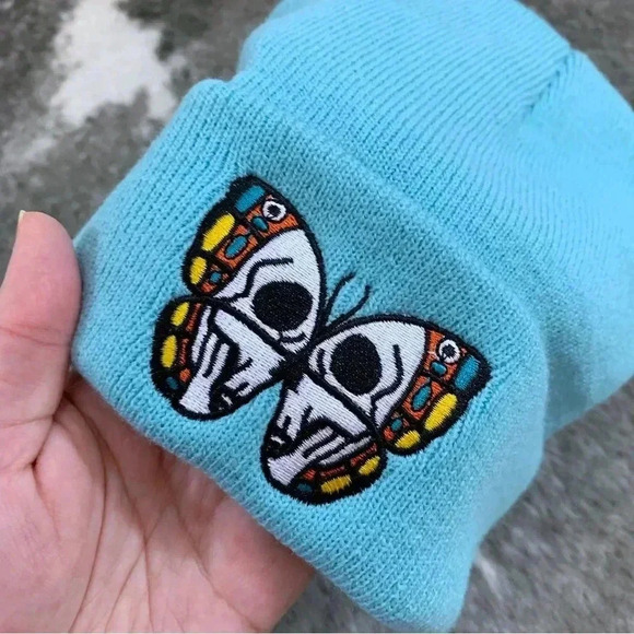 Skull Butterfly Beanie - Picture 4 of 9